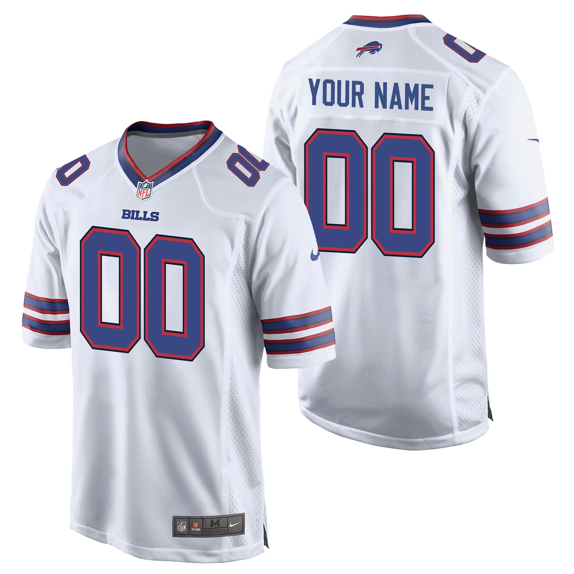 Men Buffalo Bills Nike White Custom Game NFL Jersey